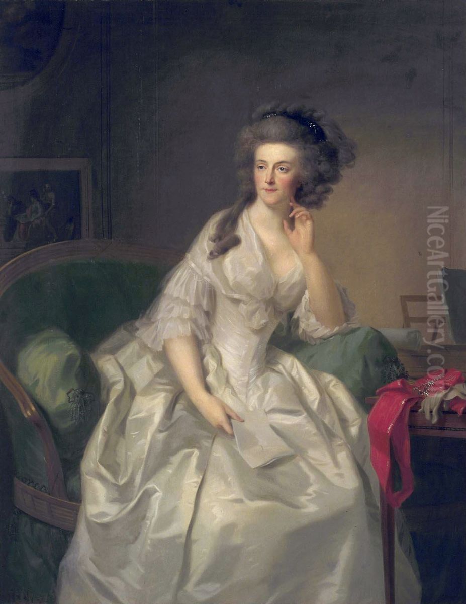Portret van prinses Frederika Sophia Wilhelmina (1751-1820). Oil Painting by Johann Friedrich August Tischbein