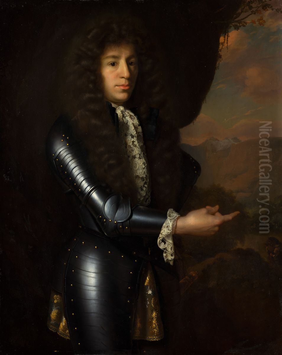 Portrait of Diederick Hoeufft (1648-1719) Oil Painting by Godfried Schalcken