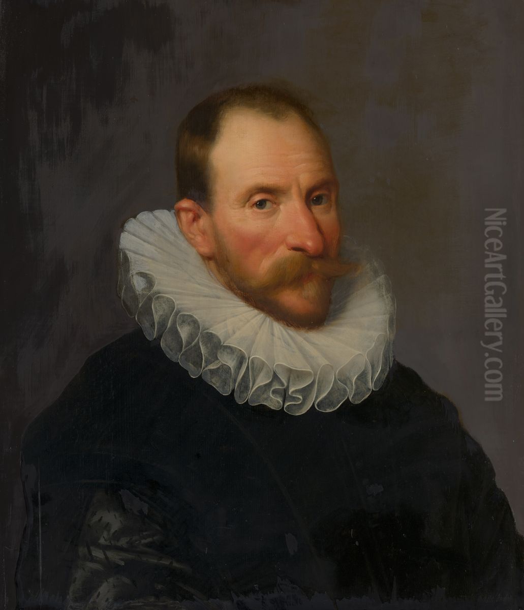 Portrait of Cornelis van Aerssen (1545-1627) Oil Painting by Michiel Jansz. van Mierevelt