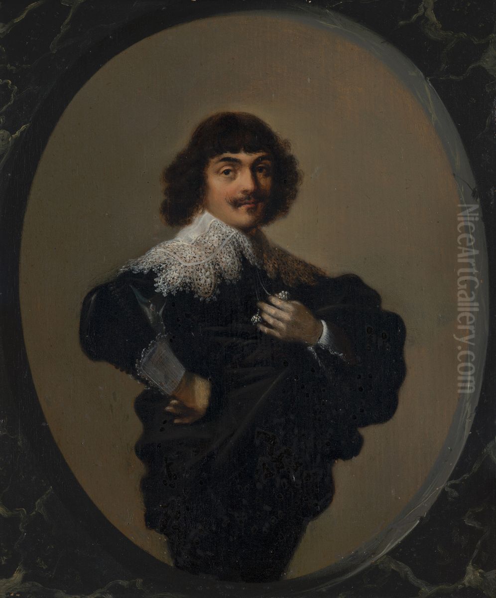 Portrait of Jean Fontaine (1608-1668) Oil Painting by Hendrik Gerritsz Pot