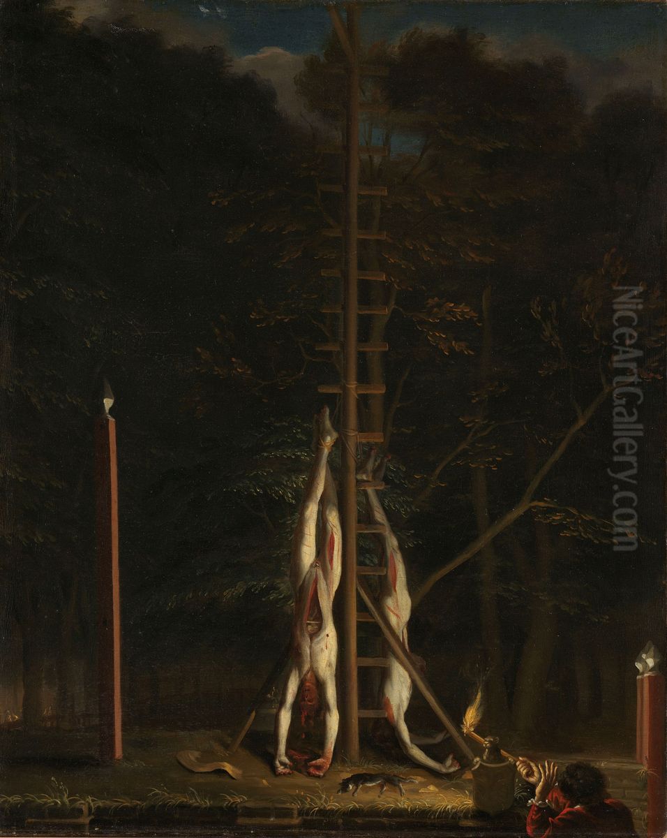 The Corpses of the De Witt Brothers Oil Painting by Jan de Baen