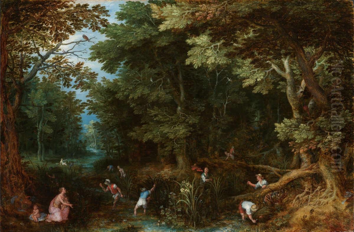 Latona and the Lycian Peasants Oil Painting by Jan Brughel