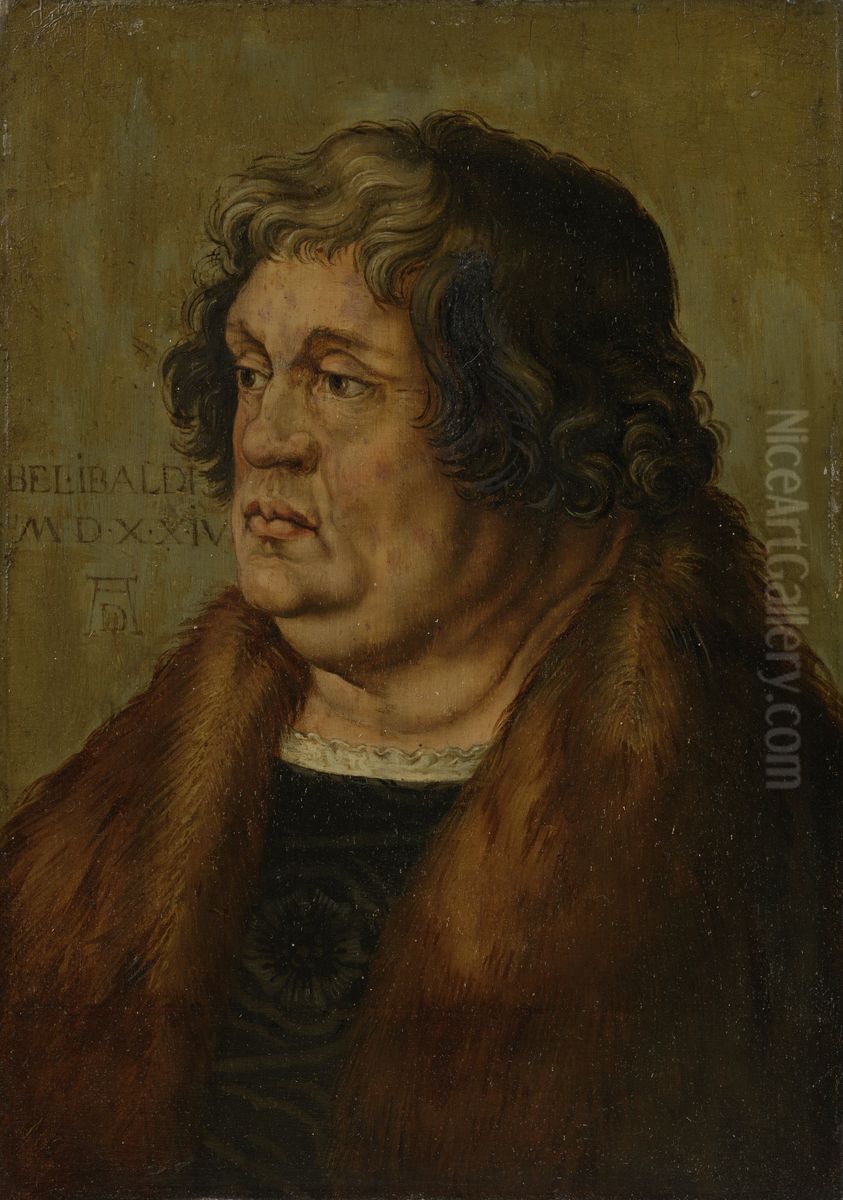Portrait of Willibald Pirckheimer (1470-1530) Oil Painting by Albrecht Durer