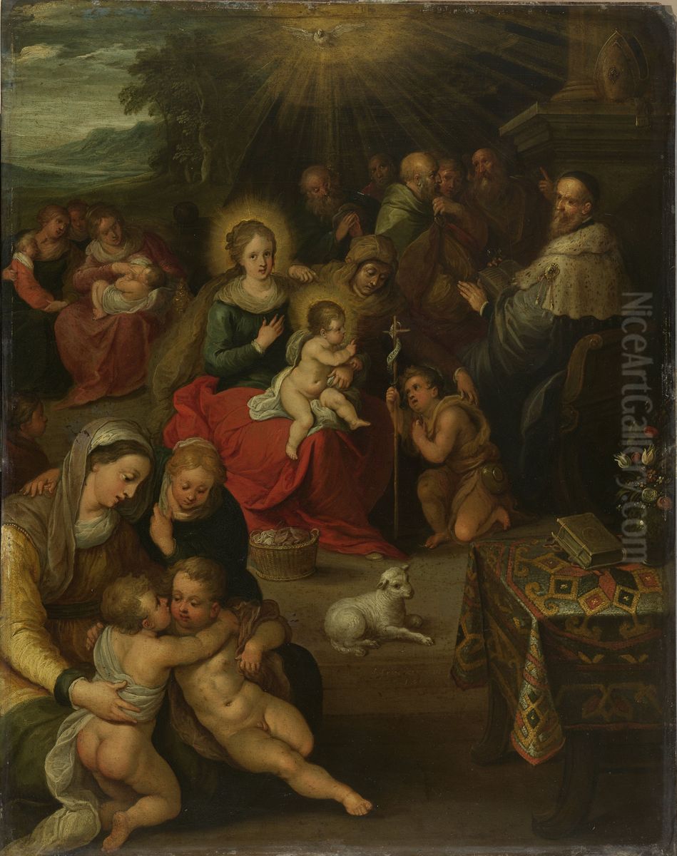 Allegory of the Christ Child as the Lamb of God Oil Painting by Frans Francken the Younger