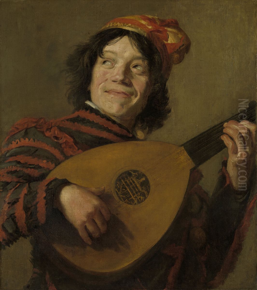 The Lute Player Oil Painting by Frans Hals