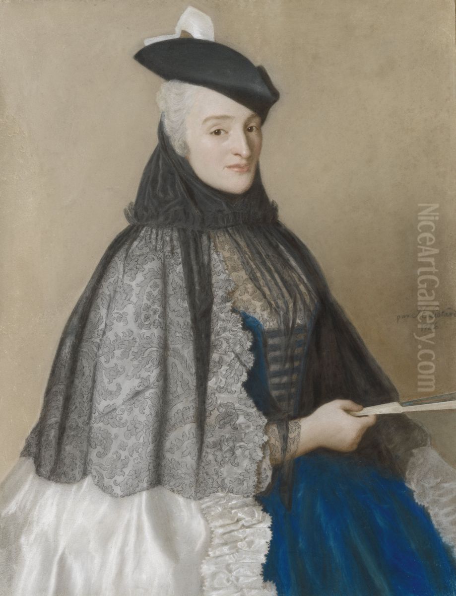 Portret van Catherine Begon Oil Painting by Jean-Etienne Liotard