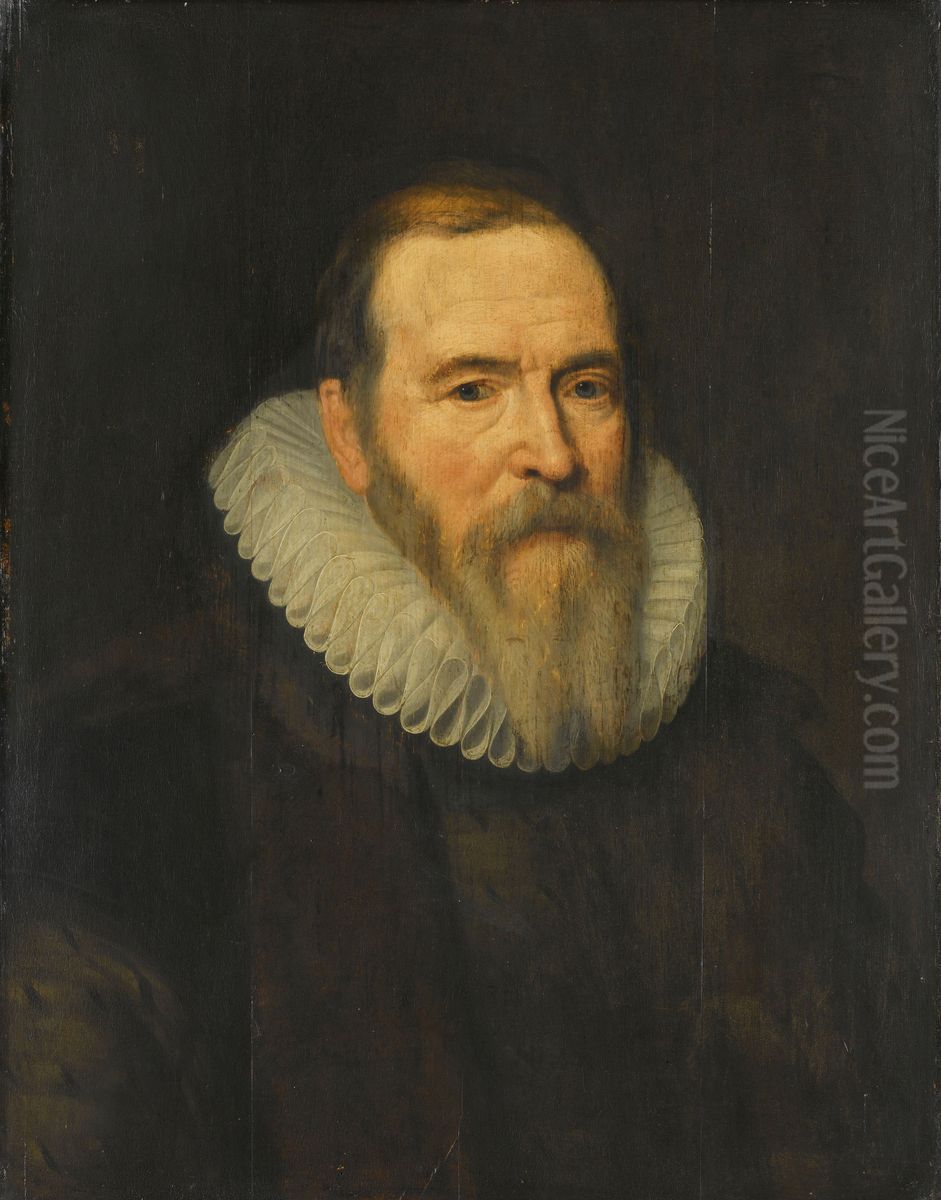 Portrait of Johan van Oldenbarnevelt (1547-1619) Oil Painting by Michiel Jansz. van Mierevelt