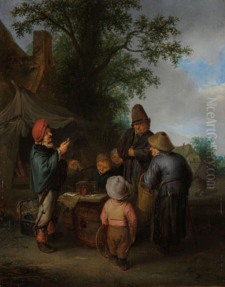 De kwakzalver Oil Painting by Adriaen van Ostade