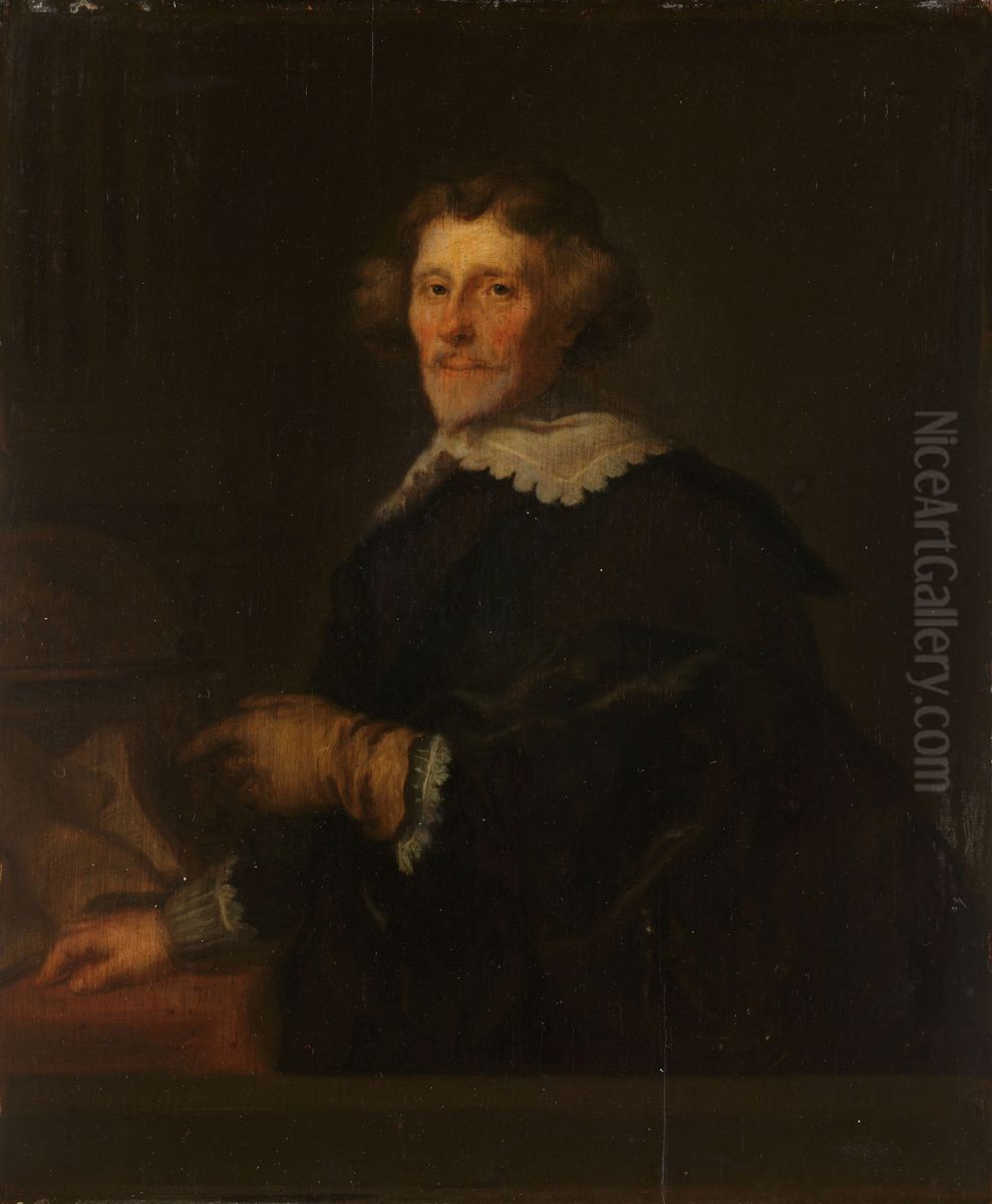 Portrait of Pieter Corneliszoon Hooft, Bailiff of Muiden, Historian and Poet Oil Painting by Joachim von, I Sandrart