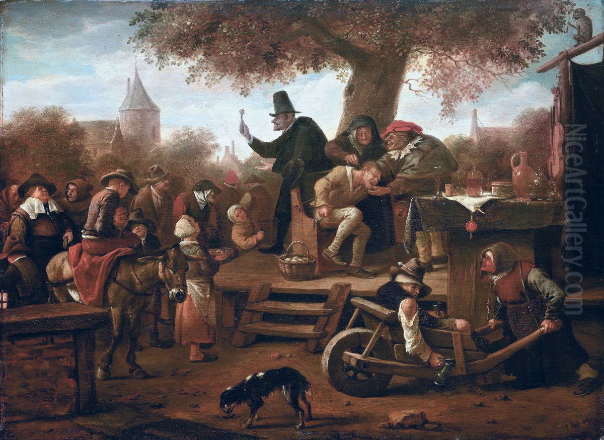 The quack Oil Painting by Jan Steen