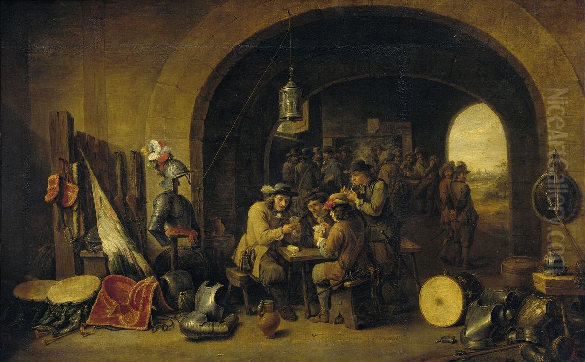 Guardroom Oil Painting by David Teniers the Younger