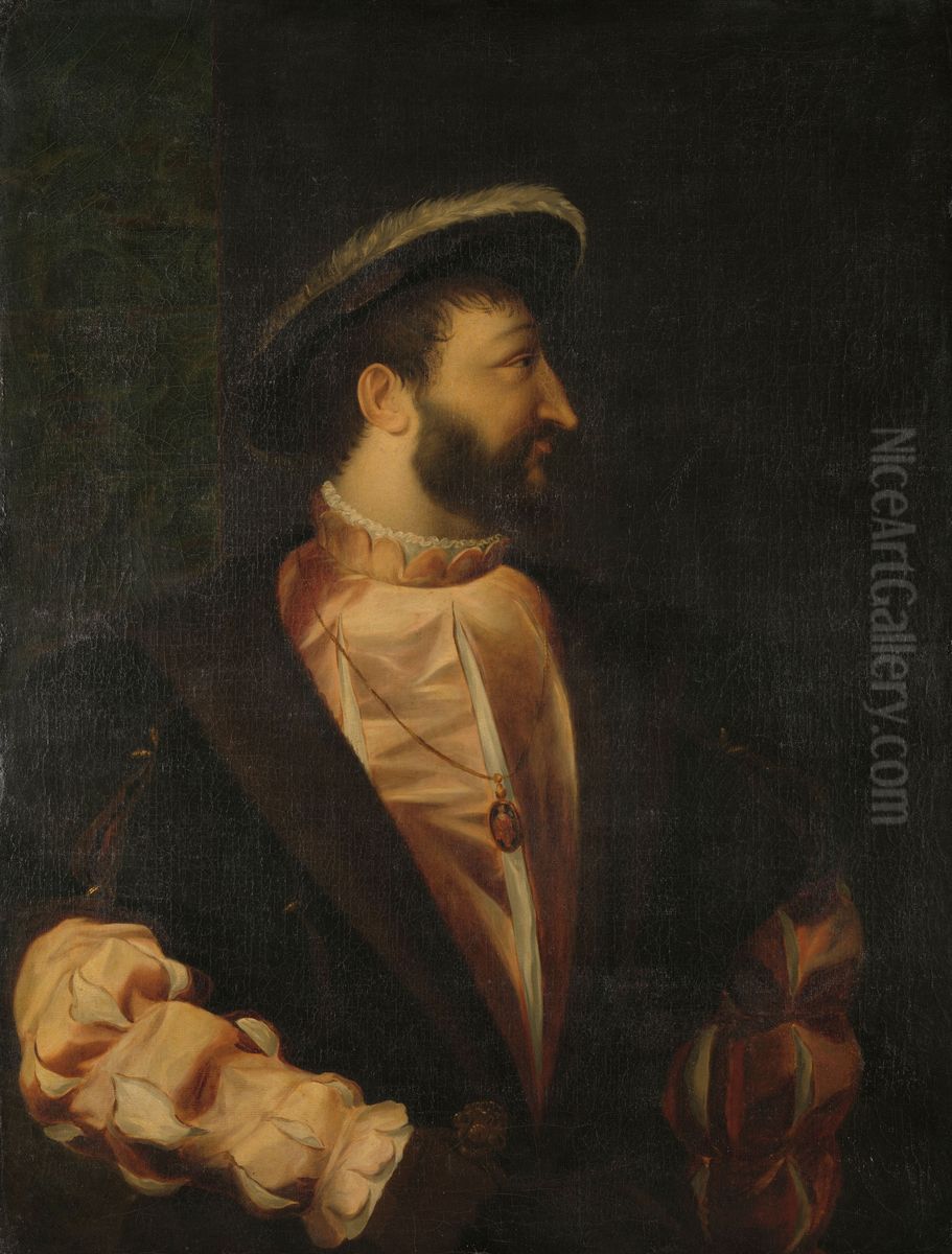 Frans I (1494-1547), koning van Frankrijk Oil Painting by Benjamin Wolff