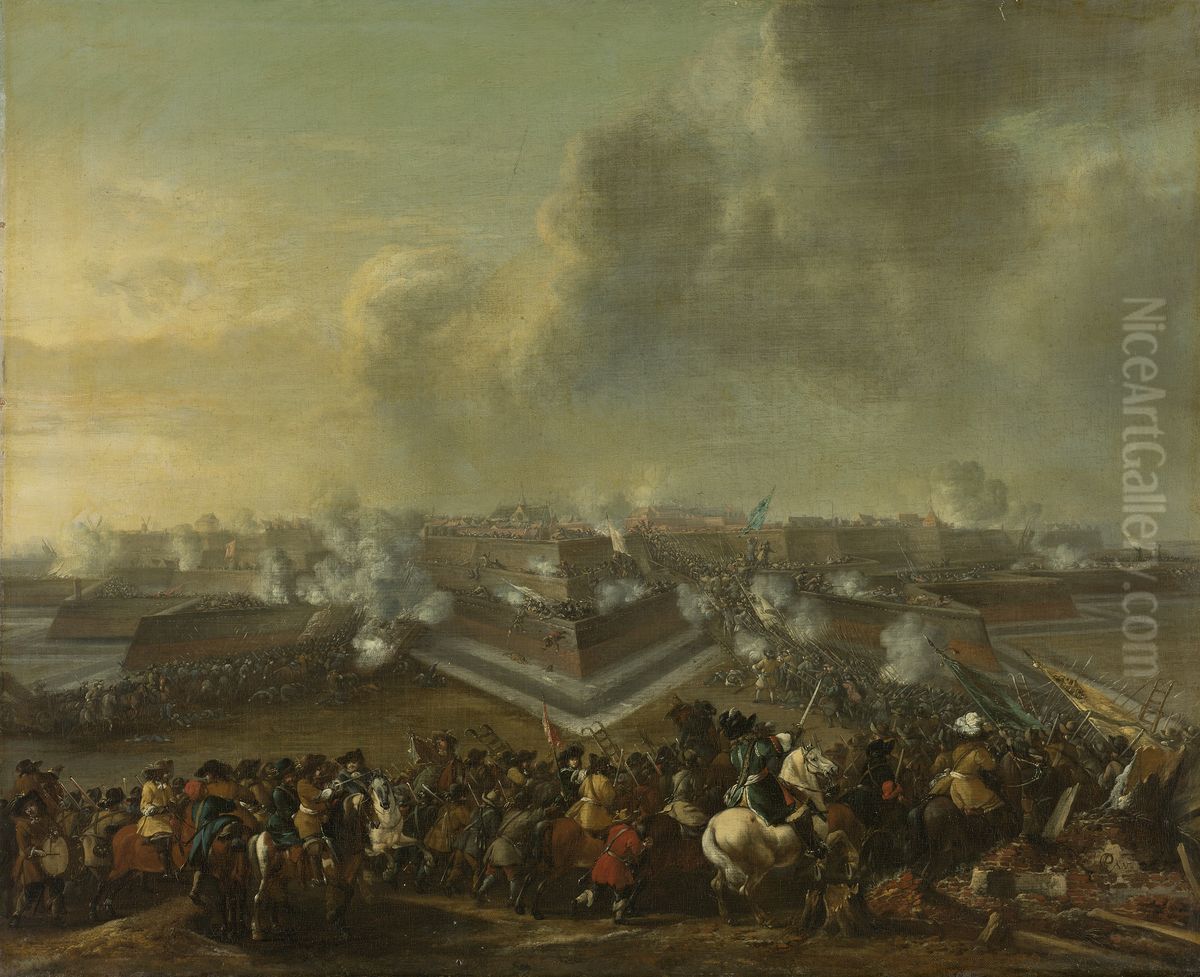 De bestorming van Coevorden, 30 december 1672 Oil Painting by Pieter Wouwerman