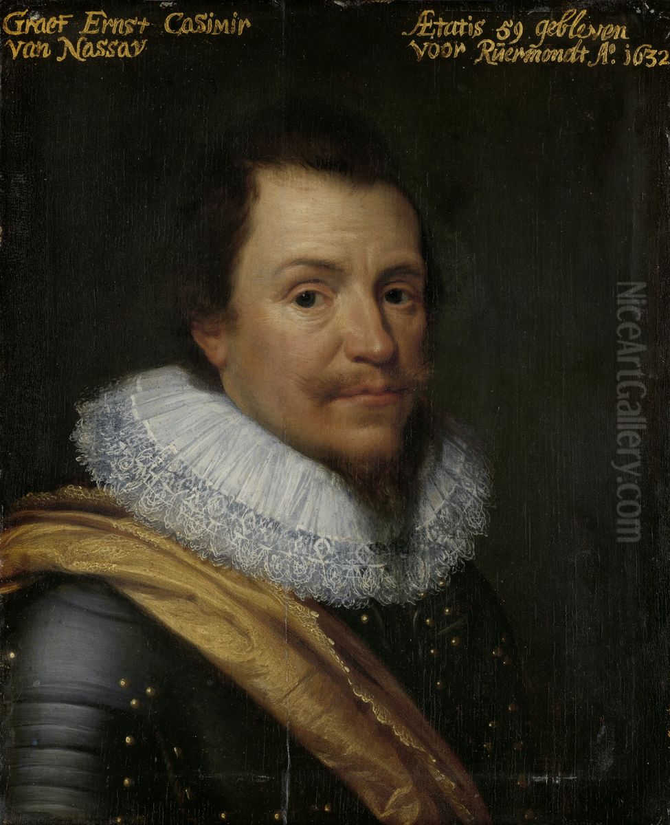 Portrait of Ernst Casimir I, Count of Nassau-Dietz Oil Painting by Michiel Jansz. van Mierevelt