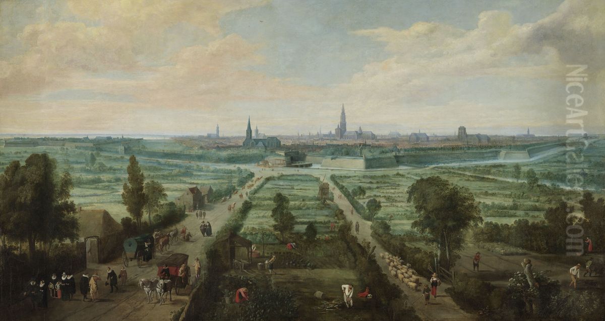 Gezicht op Antwerpen Oil Painting by Jan Wildens