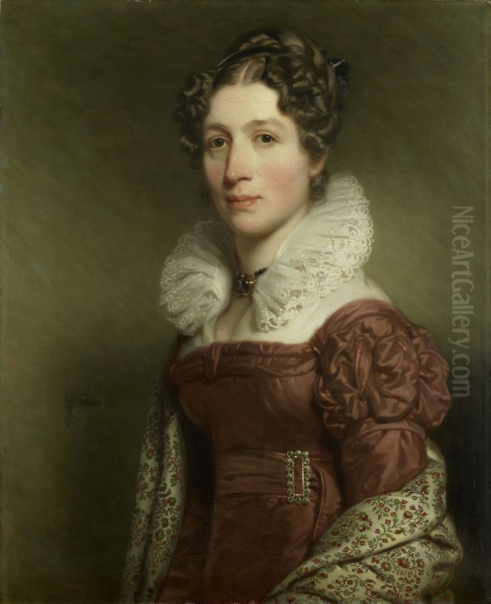 Jacoba Vetter (1796-1830), Wife of Pieter Meijer Warnars, Amsterdam Bookseller Oil Painting by Charles Howard Hodges