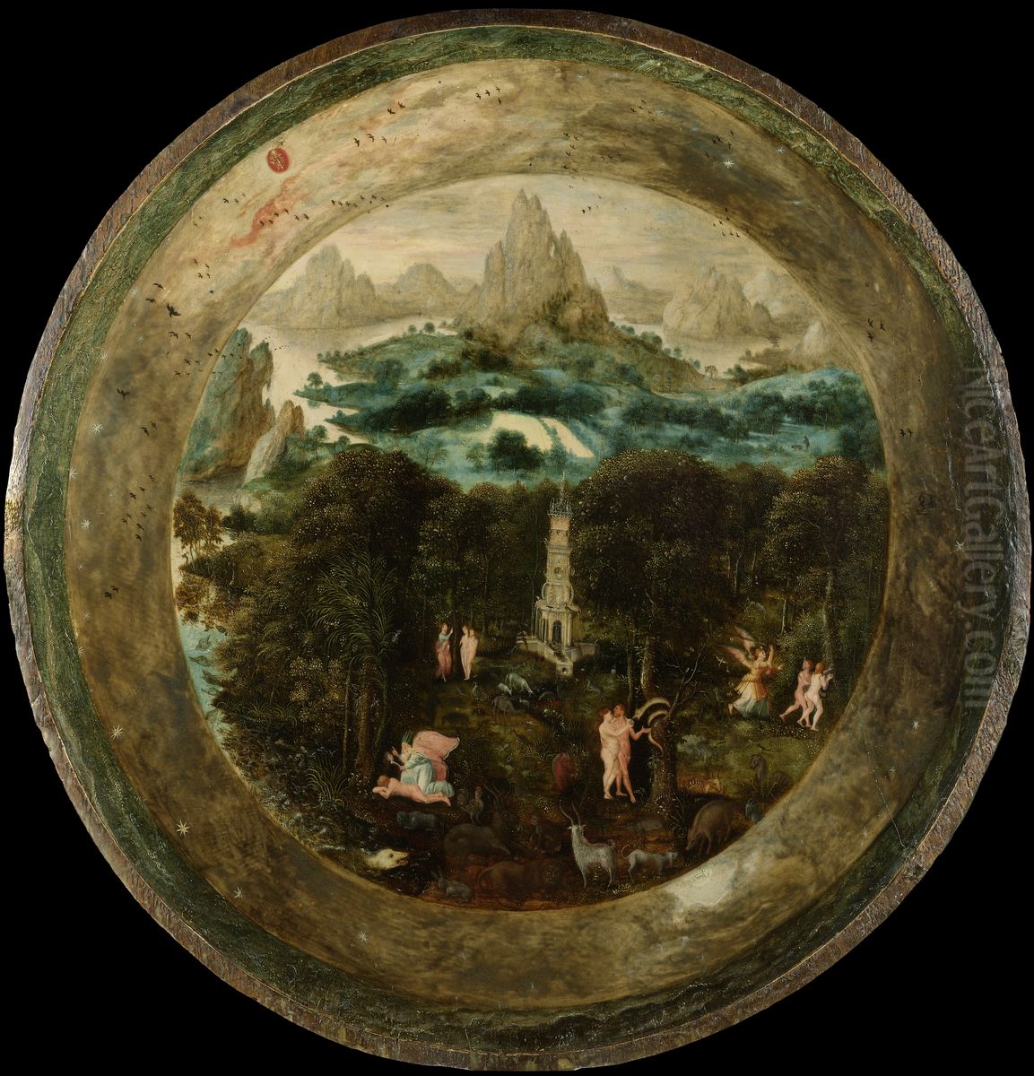 Het paradijs Oil Painting by Herri met de Bles