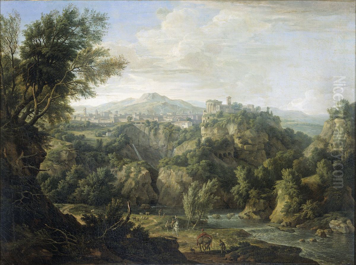 Gezicht op Tivoli Oil Painting by Isaac de Moucheron