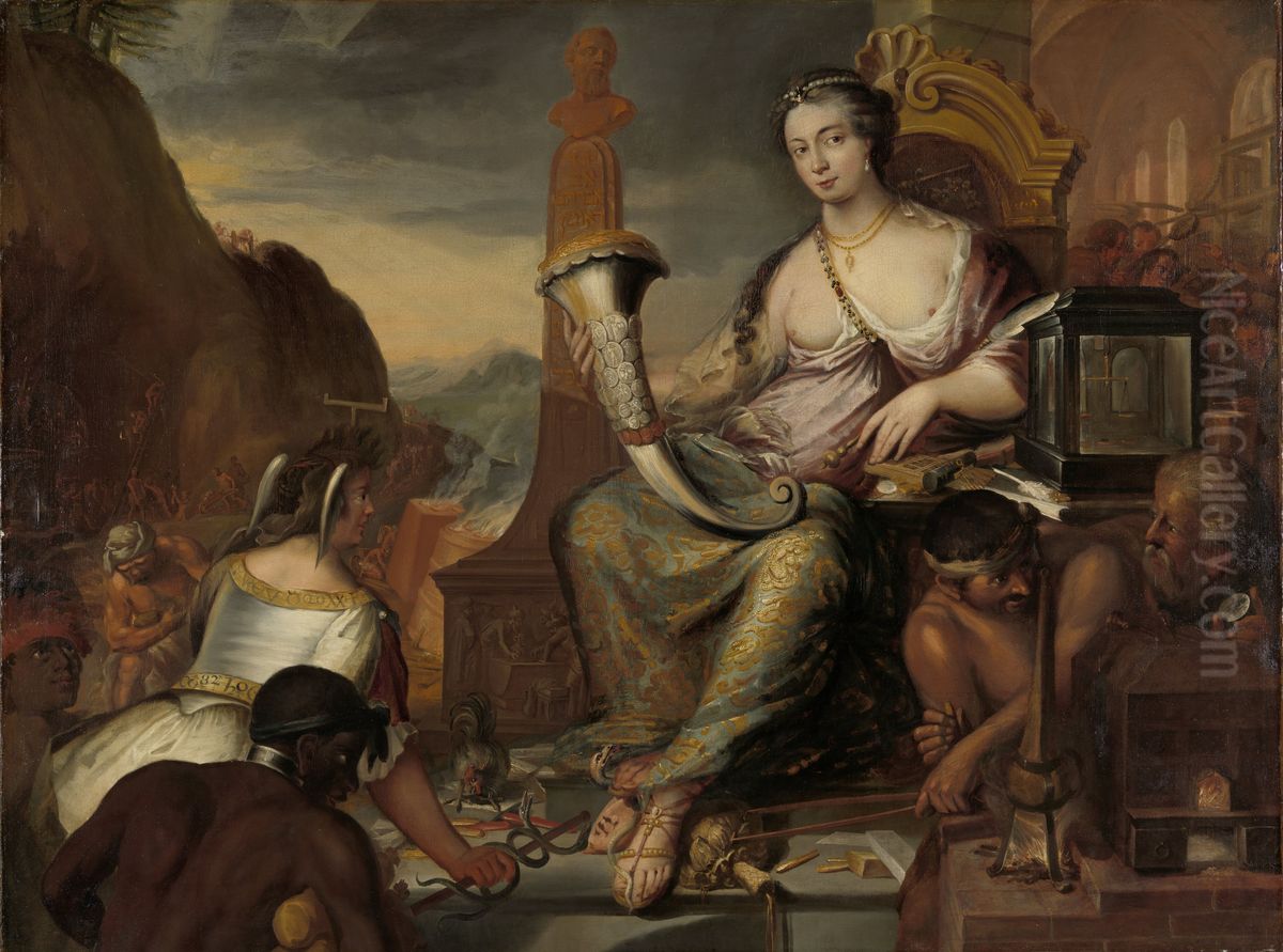Allegory of Coinage Oil Painting by Romeyn de Hooghe