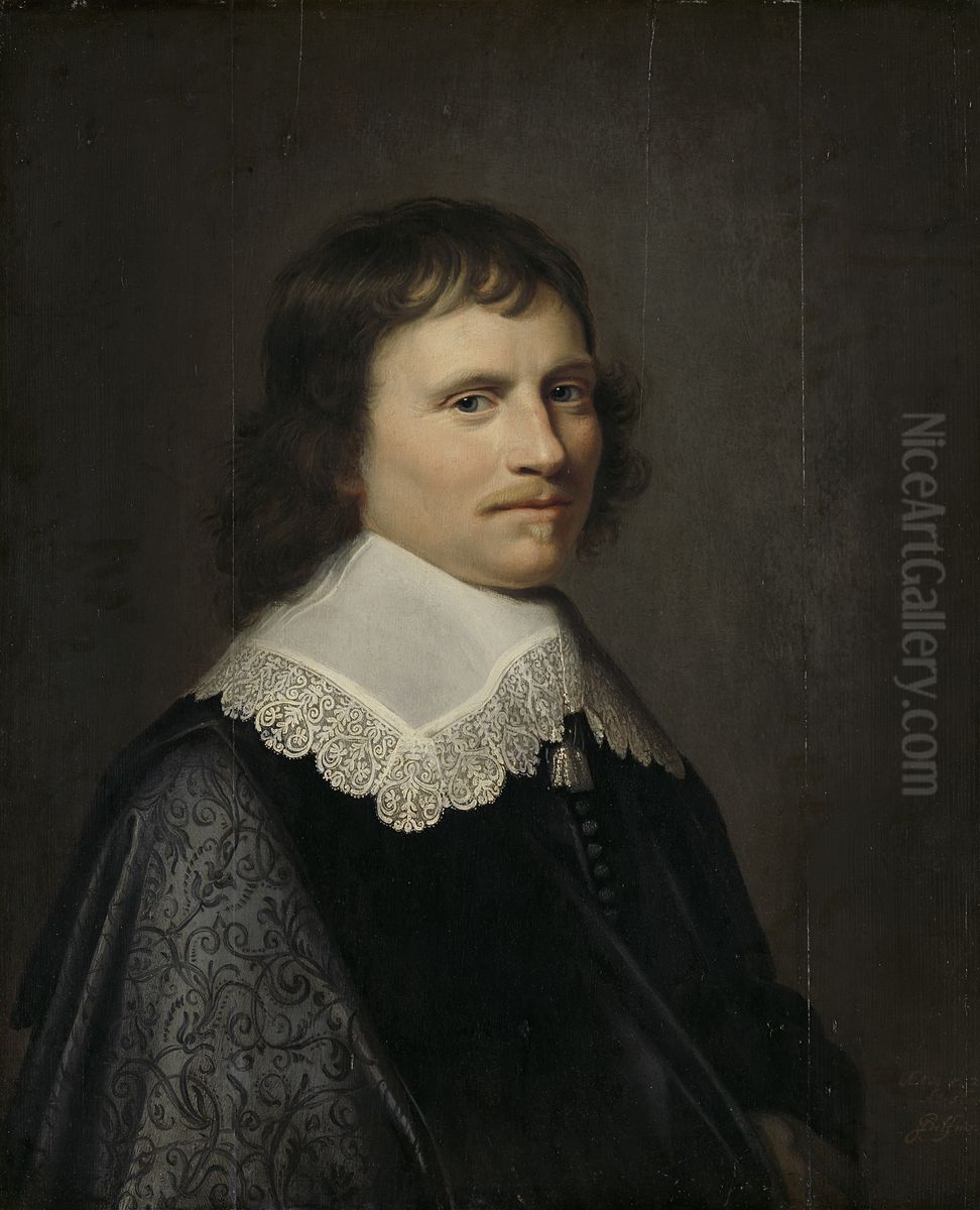 Portret van een man, vermoedelijk Salomon van Schoonhoven, ruwaard van Putten Oil Painting by Jacob Willemsz Delff the Younger