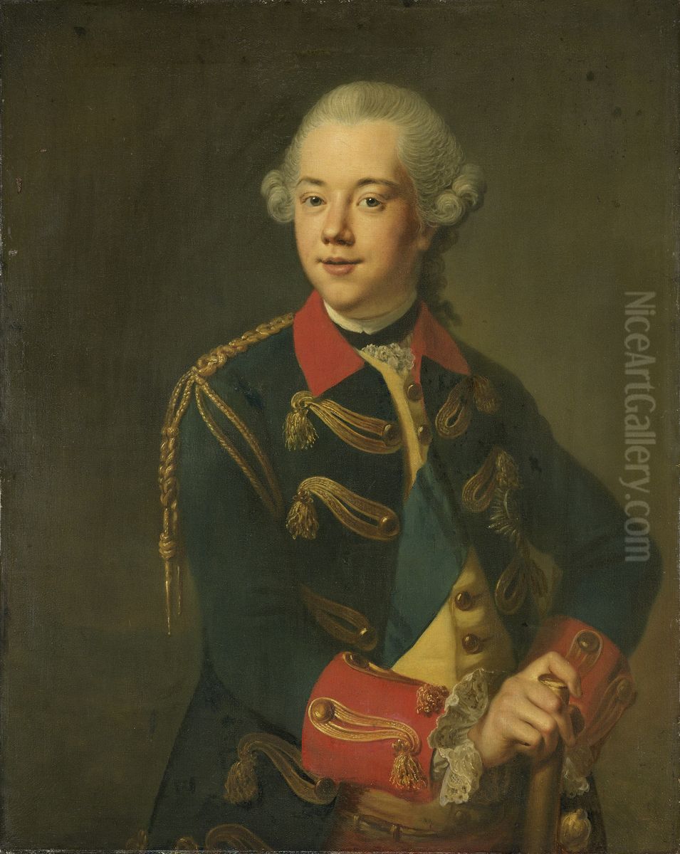 Willem V (1748-1806), prins van Oranje-Nassau Oil Painting by Johann Georg Ziesenis