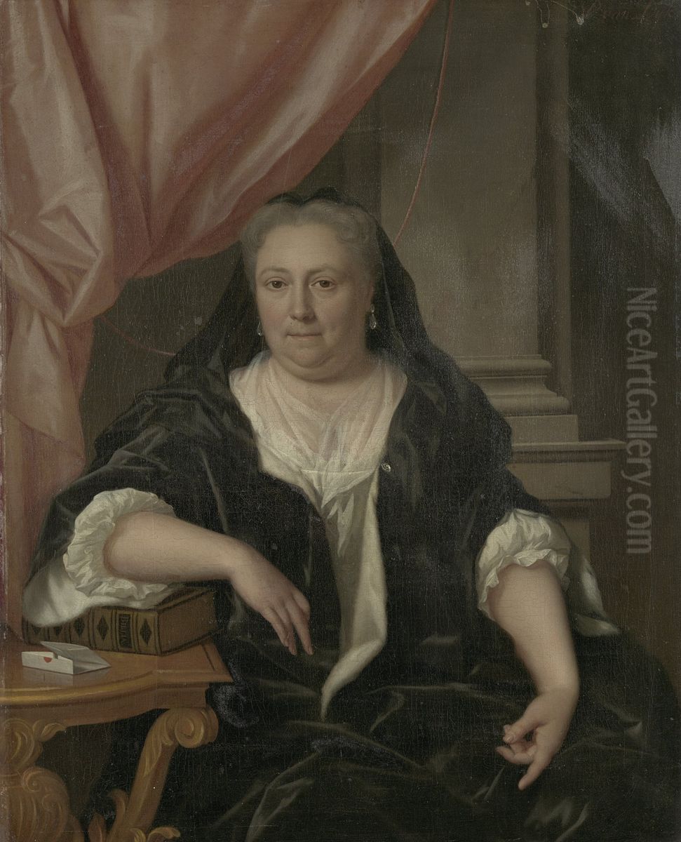 Maria van Citters (1684-1752). Echtgenote van Caspar Adriaen Parduyn Oil Painting by Philip van Dijk