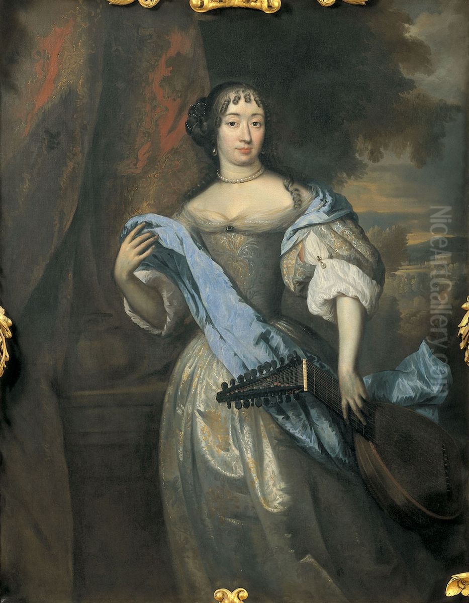 Johanna le Gillon, Wife of Hieronymus van Beverningk Oil Painting by Jan de Baen