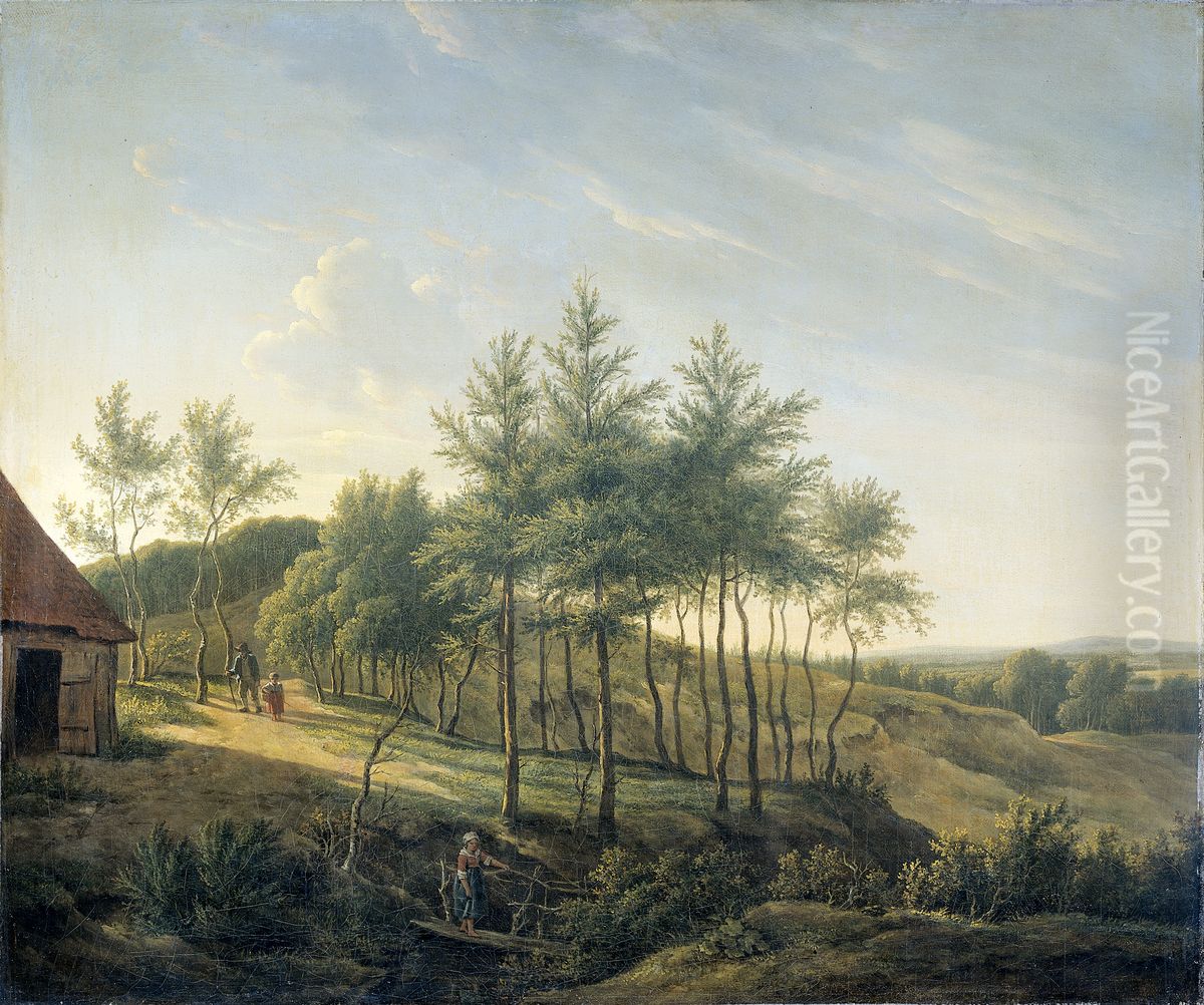 Heuvelachtig landschap Oil Painting by Gerrit Jan Michaelis