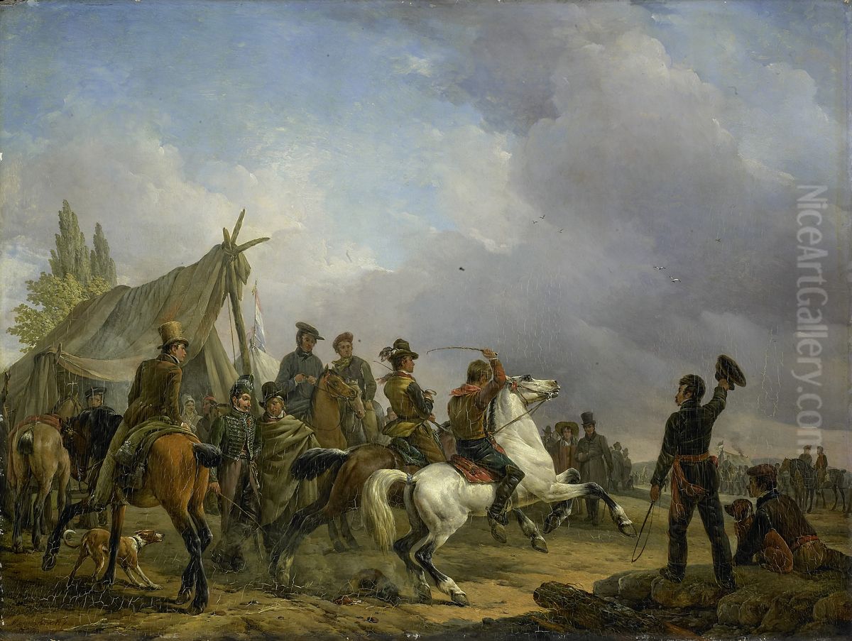 De harddraverij Oil Painting by Joseph Moerenhout