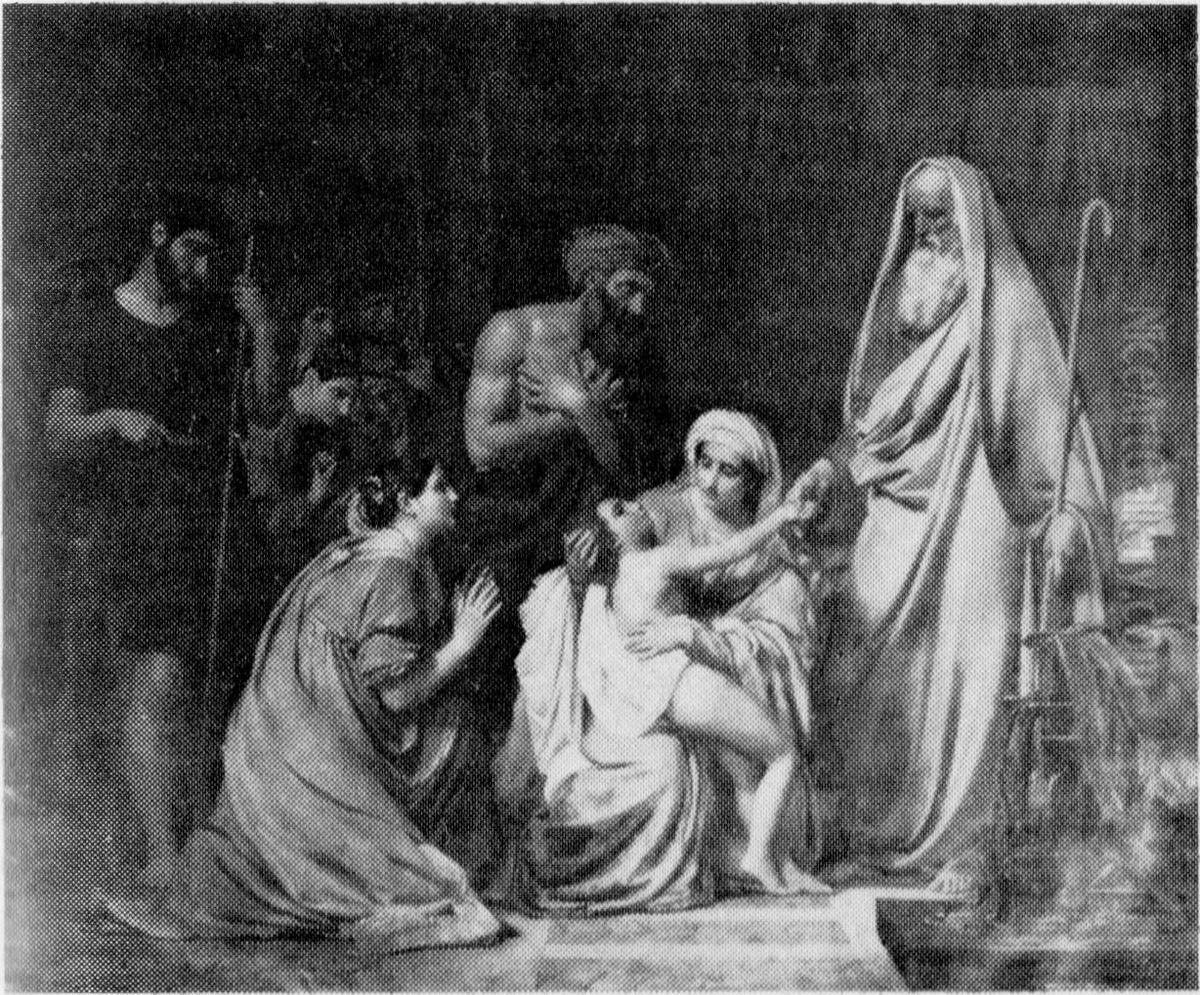 Elisha resurrecting the Son of the Shunamite Woman Oil Painting by Francois-Joseph Navez