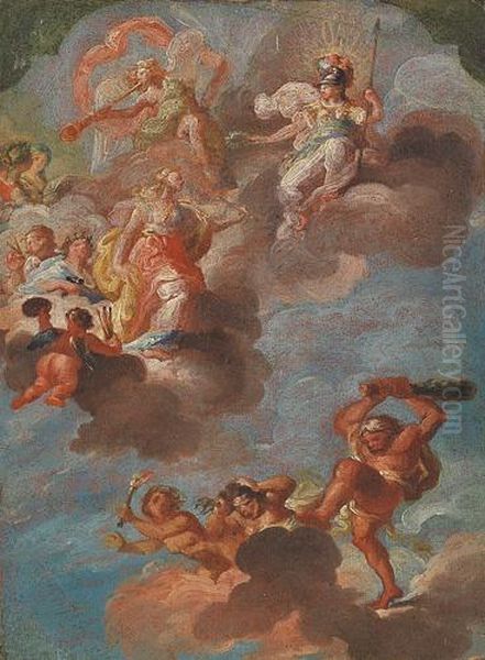 Allegoria Mitologica Oil Painting by Giovanni Battista Carlone