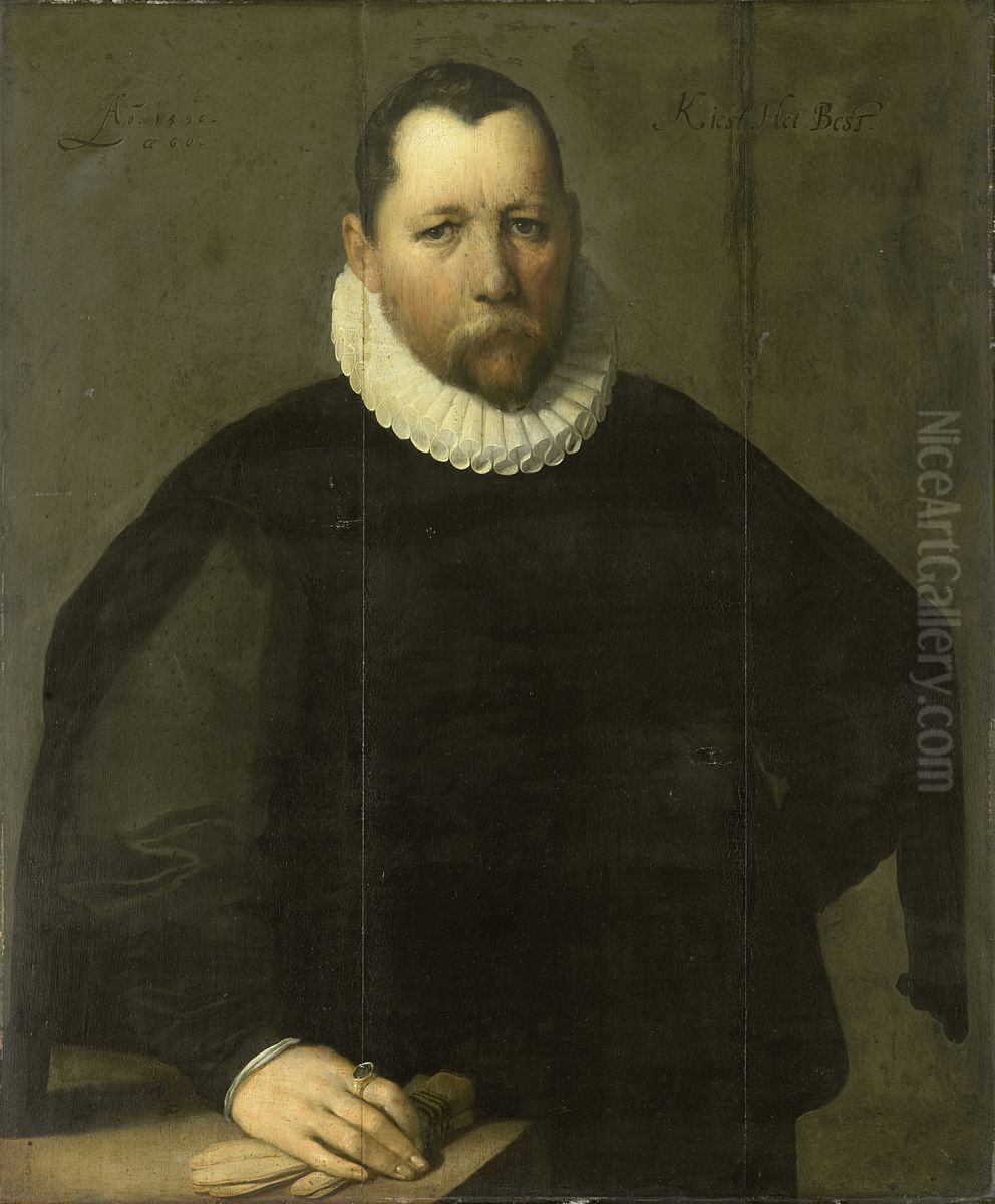 Pieter Jansz Kies (ca 1536-97). Burgemeester van Haarlem Oil Painting by Cornelis van Haarlem