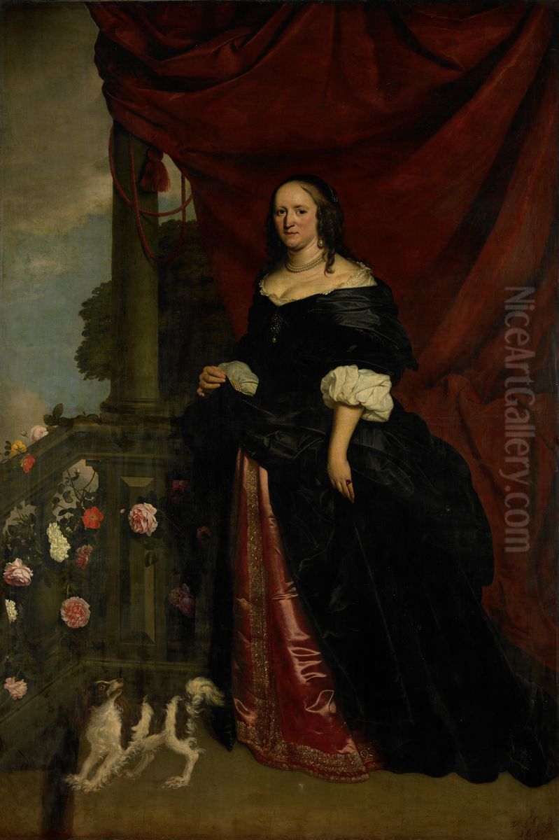 Portret van een vrouw, vermoedelijk Sophia Anna van Pipenpoy (c. 1618-70), gravin Van Schellart Oil Painting by Wybrand de Geest