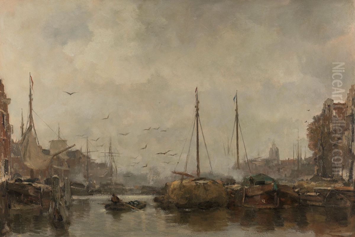Stadsgezicht Oil Painting by Jacob Maris