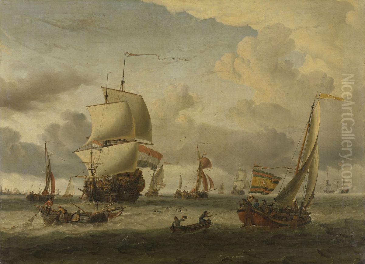 The Roads of Enkhuizen Oil Painting by Abraham Storck