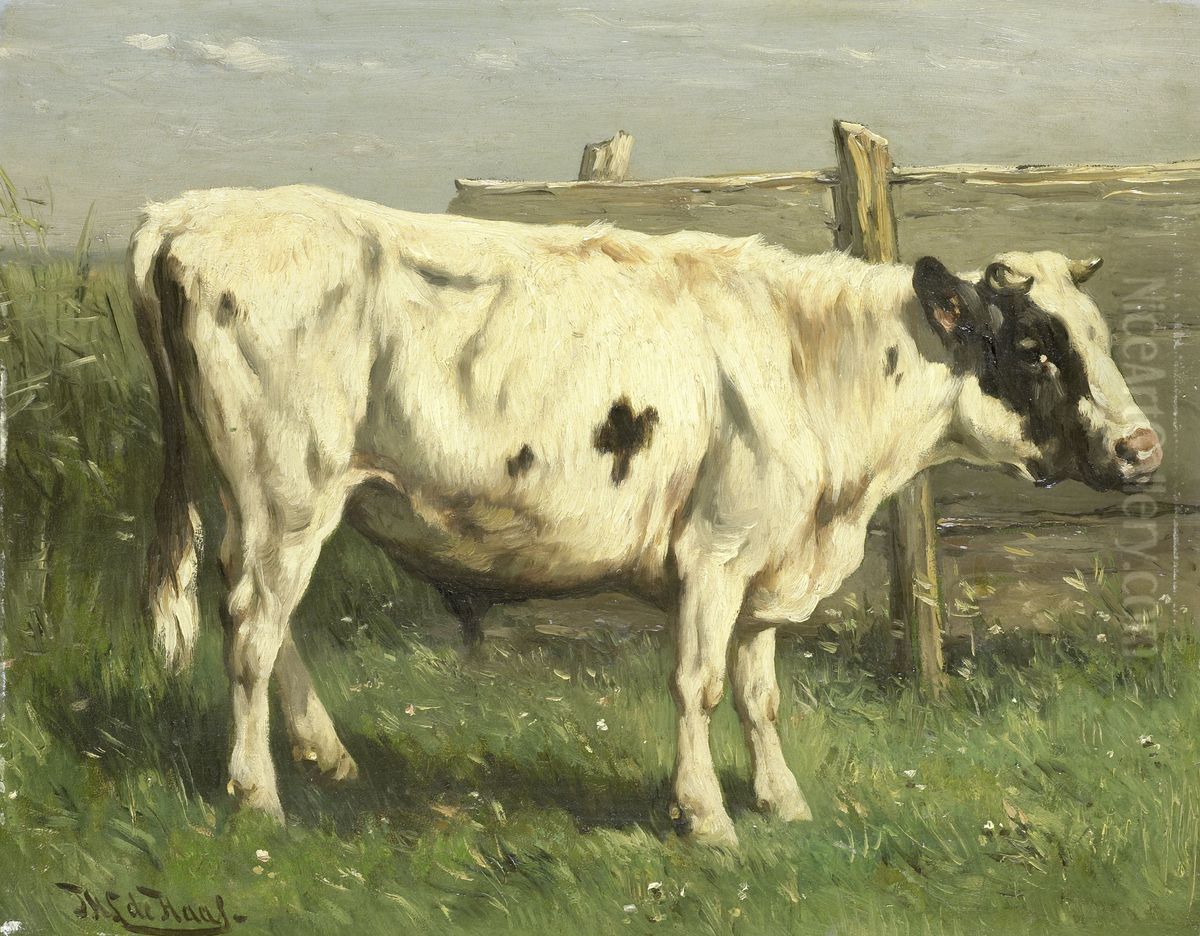 Jonge stier Oil Painting by Johannes-Hubertus-Leonardus de Haas