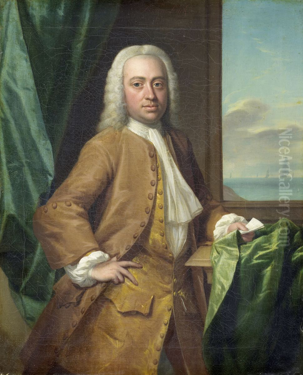 Isaac Parker (1702-55). Koopman te Middelburg Oil Painting by Philip van Dijk
