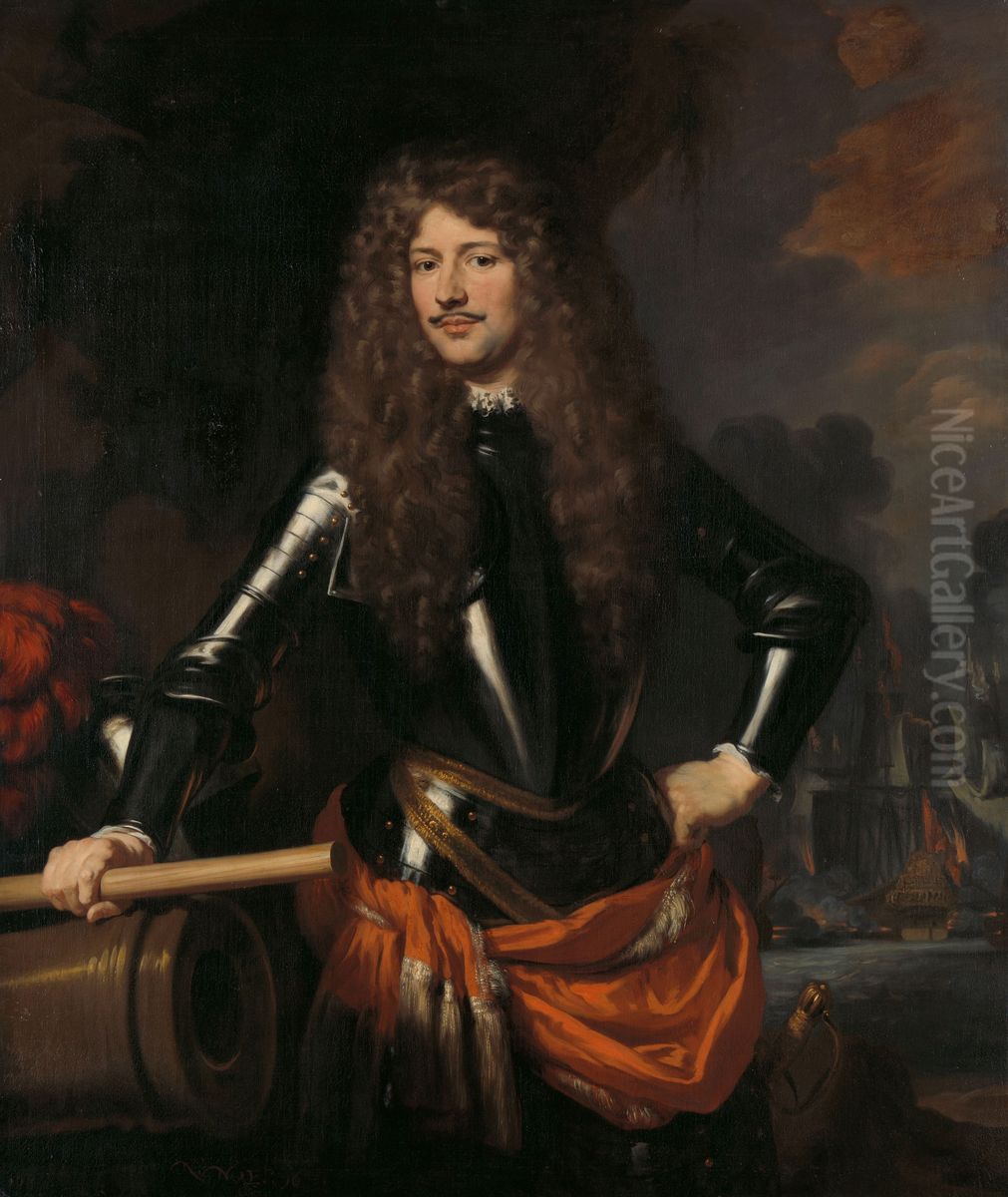 Cornelis Evertsen, Lieutenant-Admiral of Zeeland Oil Painting by Nicolaes Maes