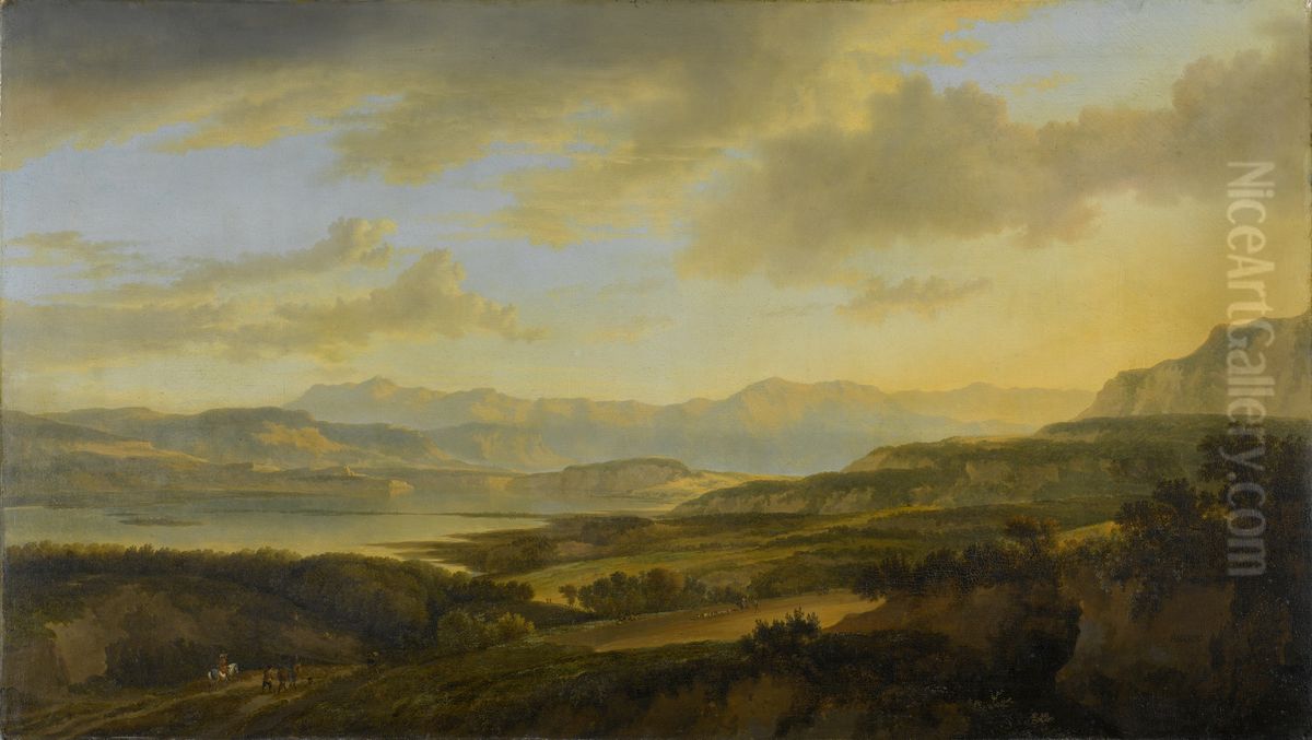 Het meer van Zurich Oil Painting by Jan Hackaert