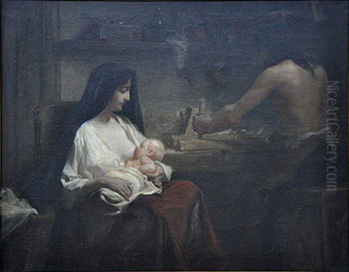 The Holy Family Oil Painting by Willy Martens