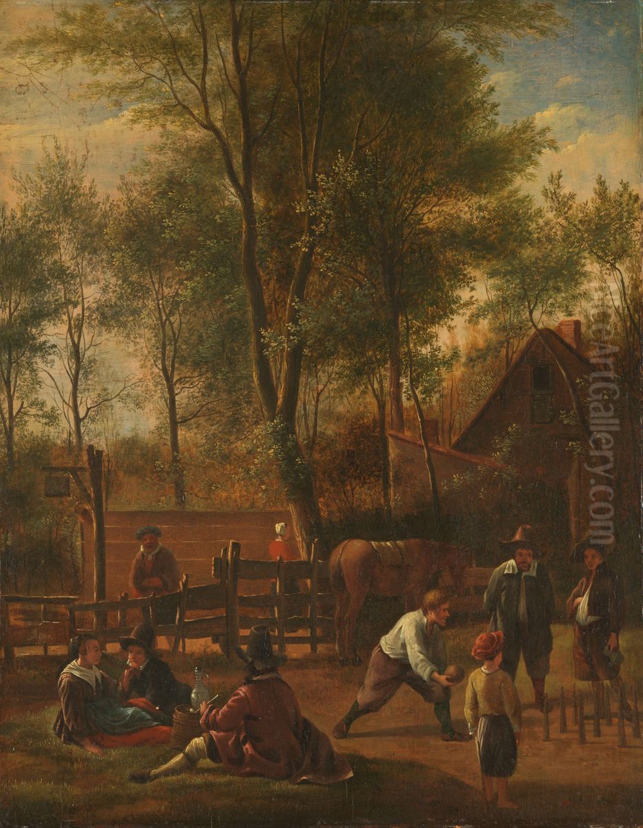 De kegelaars Oil Painting by Jan Steen