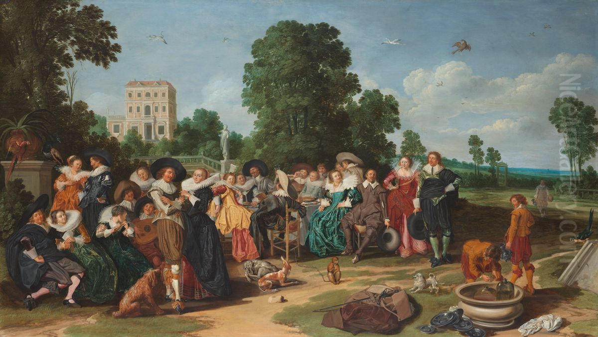 The Fete champetre Oil Painting by Dirck Hals