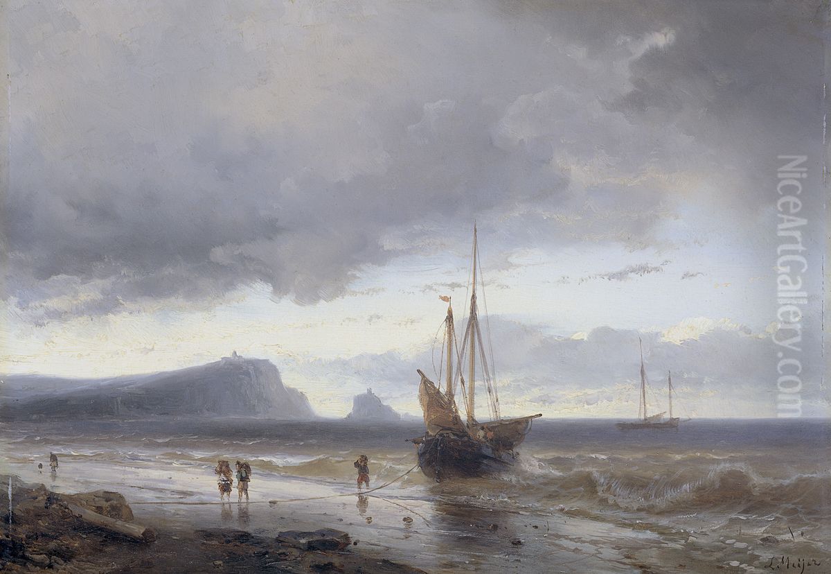 Along the Coast Oil Painting by Louis Meijer