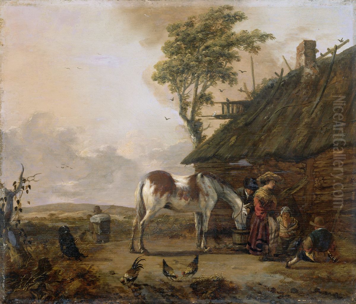 Het bonte paard Oil Painting by Jan Wouwerman