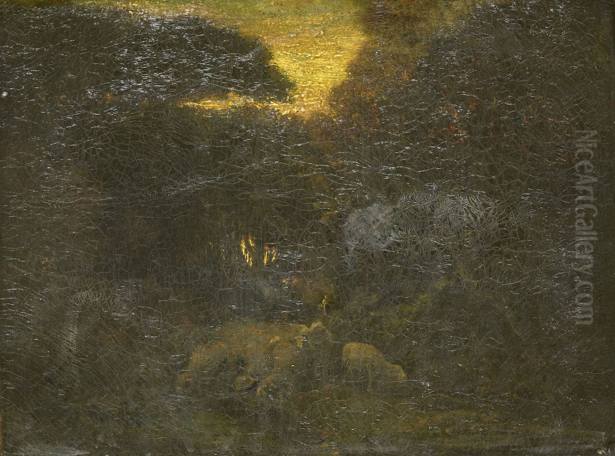 'La Gorge aux Loups' Oil Painting by Theodore Rousseau