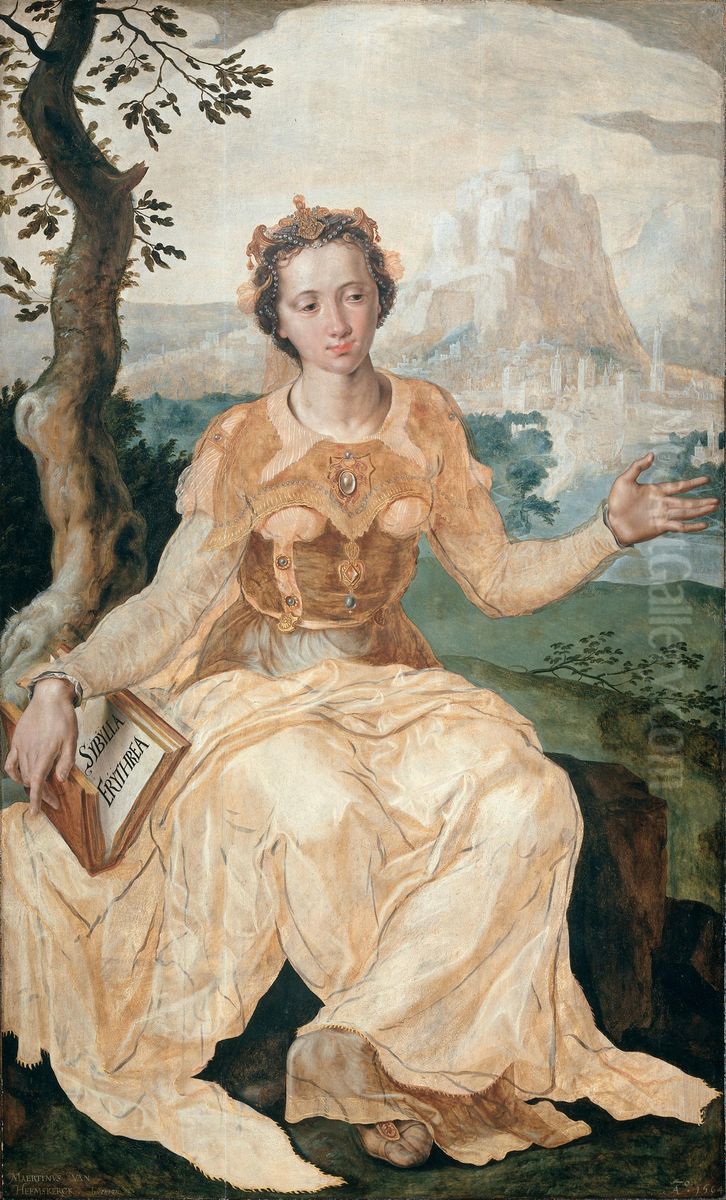The Erythraean Sibyl Oil Painting by Maarten Van Heemskerck