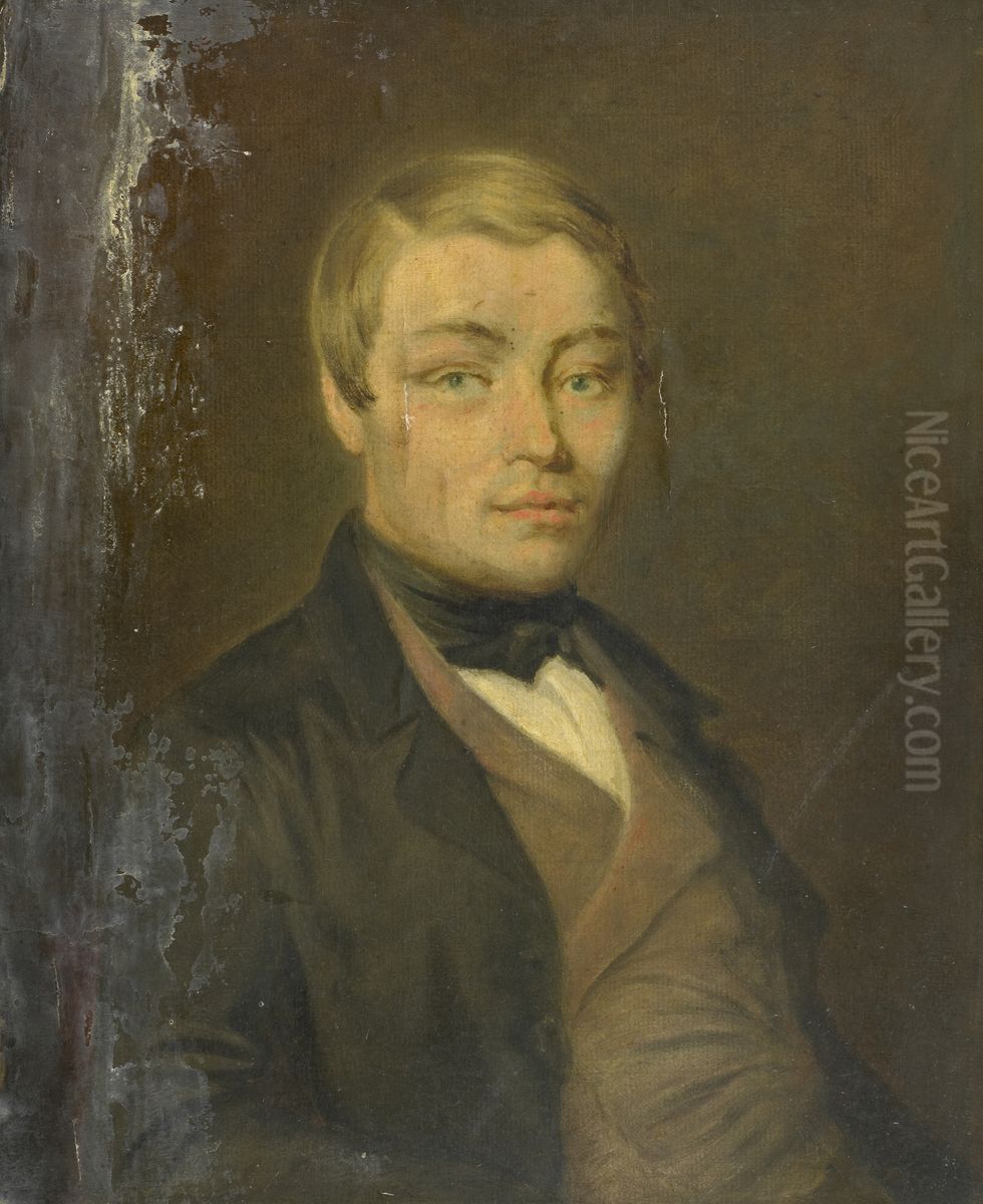 Rudolf Johannes van den Brink (1819-1852). Oudste zoon van Hendrik Arend van den Brink Oil Painting by Louis Moritz