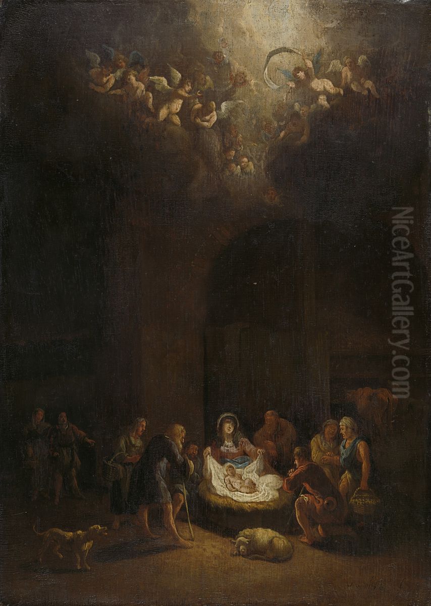 De aanbidding der herders Oil Painting by Pieter Bout