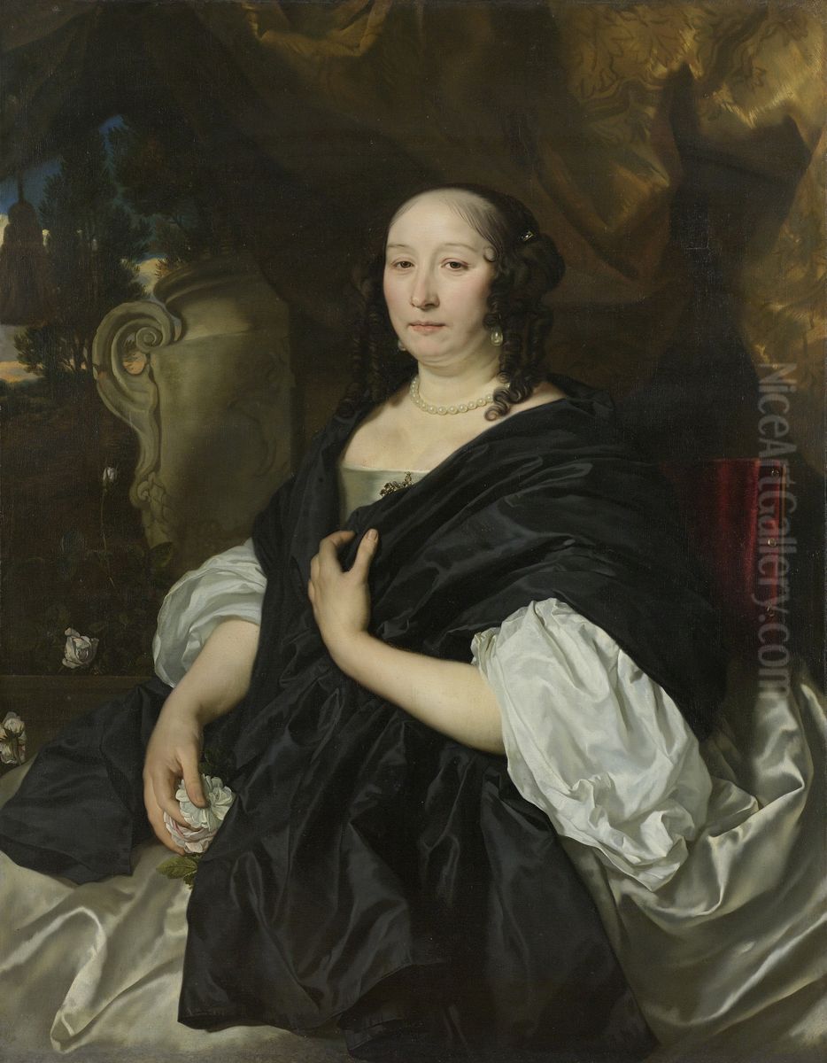 Portret van Catharina van der Voort Oil Painting by Abraham Lambertsz van den Tempel