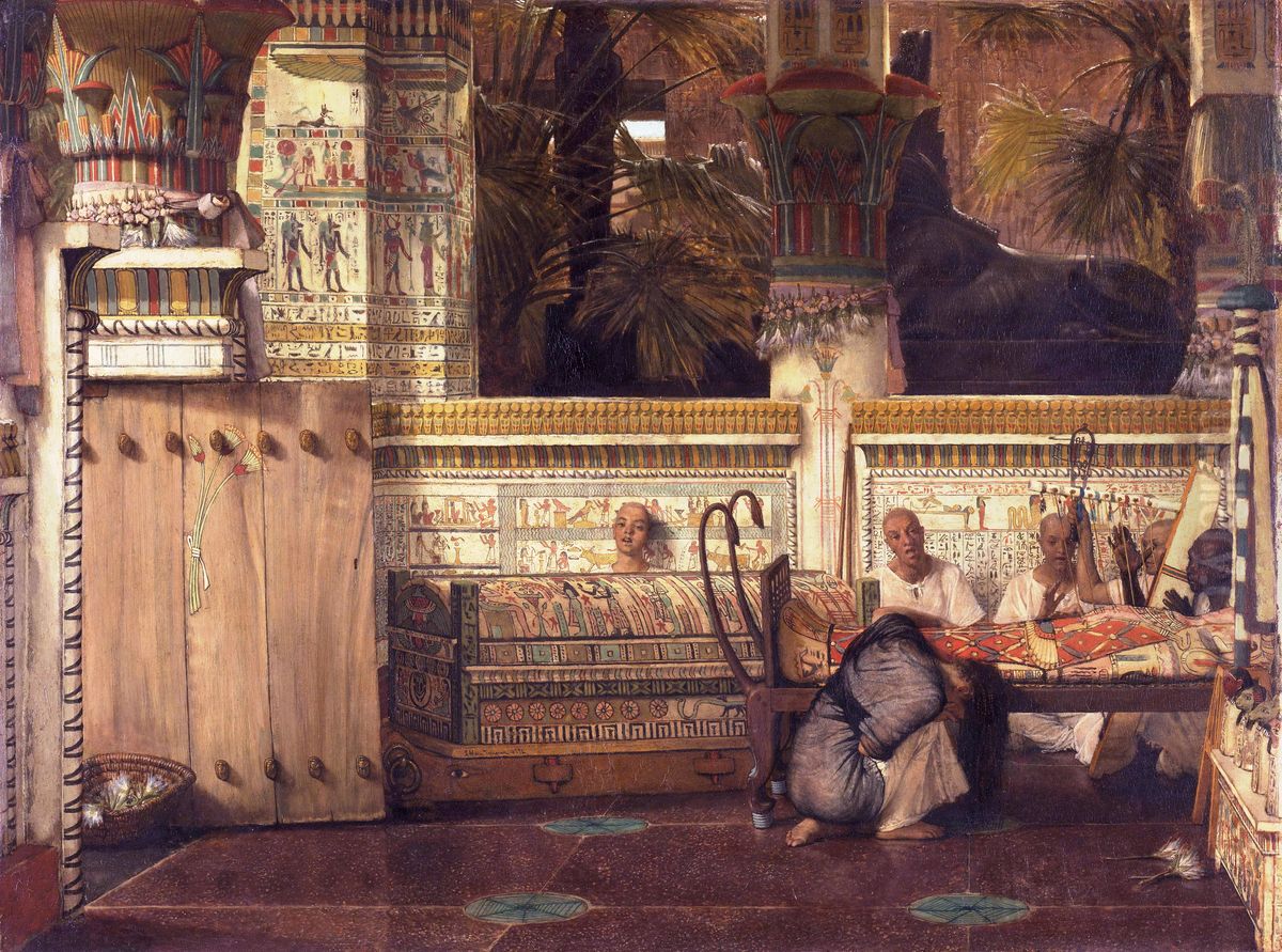 Een Egyptische weduwe ten tijde van Diocletianus Oil Painting by Lawrence Alma-Tadema
